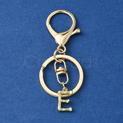 Alloy Initial Letter Charm Keychains KEYC-YW00006-05-1