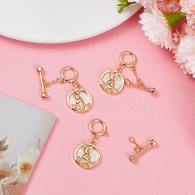 3Pcs Shell Toggle Clasps KK-BBC0009-17-1