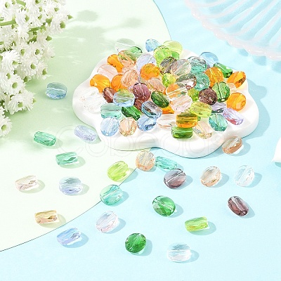 100Pcs 10 Styles Glass Imitation Austrian Crystal Beads GLAA-YW0005-64-1