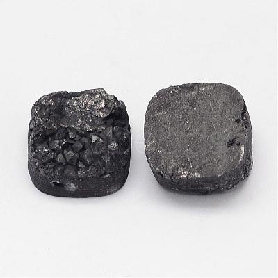 Electroplated Natural Druzy Quartz Crystal Beads G-G888-05D-1