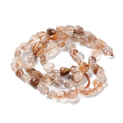 Natural Rutilated Quartz Beads Strands G-P497-01C-20-1