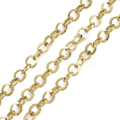 304 Stainless Steel Oval Link Chains CHS-G044-02G-1