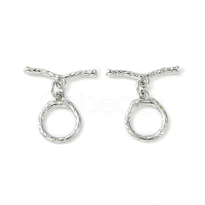 Rack Plating Eco-Friendly Brass Toggle Clasps KK-K330-43P-1