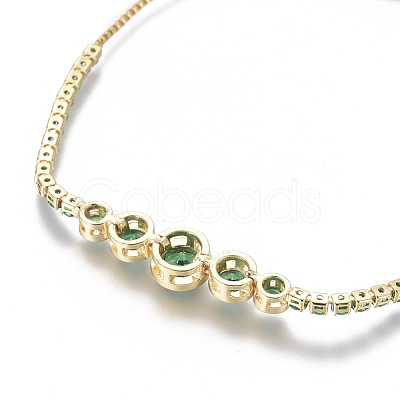 Adjustable Brass Micro Pave Cubic Zirconia Bolo Bracelets X-BJEW-F404-01C-G-1