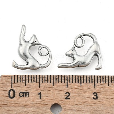 Tibetan Style Alloy Kitten Pendants TIBEP-A22092-AS-LF-1