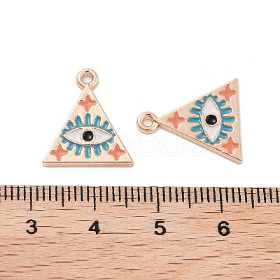 Rack Plating Alloy Enamel Pendants LS-PALLOY-S190-02KCG-1