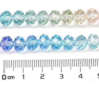 Transparent Painted Glass Beads Strands X1-DGLA-A034-T6mm-A14-1