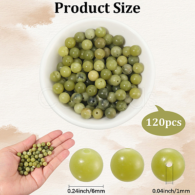 120pcs Natural Chinese Jade/Southern Jade Beads G-PA0001-08A-1