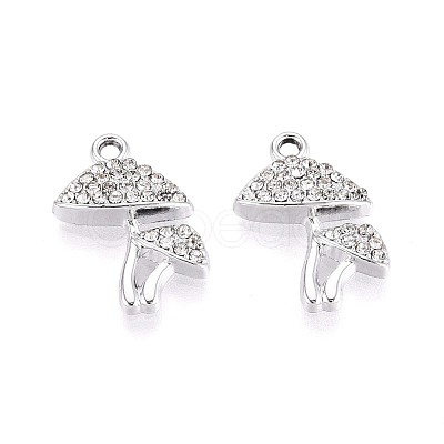 Rack Plating Alloy Rhinestone Pendants PALLOY-T091-27M-P-1