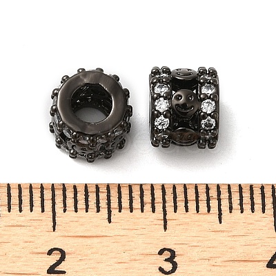 Rack Plating Brass Cubic Zirconia Beads KK-Z033-26B-1