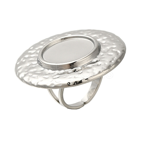 Anti-Tarnish 304 Stainless Steel Ring Components STAS-U031-01P-1