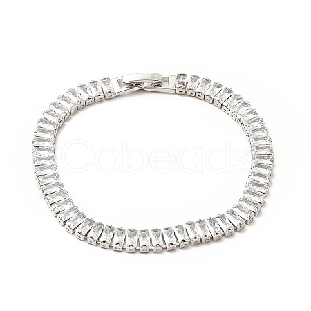 Clear Cubic Zirconia Tennis Bracelets BJEW-A132-20P-1
