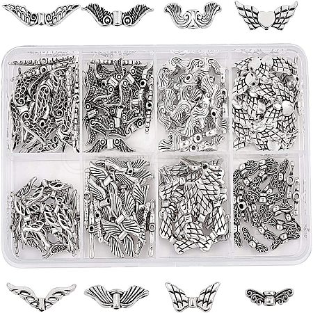 Vintage Tibetan Alloy beads Antique Silver Plated Wing Charm Beads Spacer Jewelry Findings TIBEB-PH0002-01-1