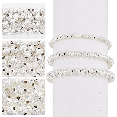 220Pcs 3 Styles Brass Textured Beads KK-ME0002-68S-1