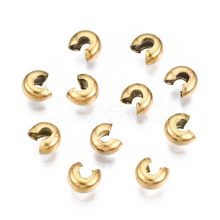 304 Stainless Steel Crimp Beads Covers STAS-S117-012B-1