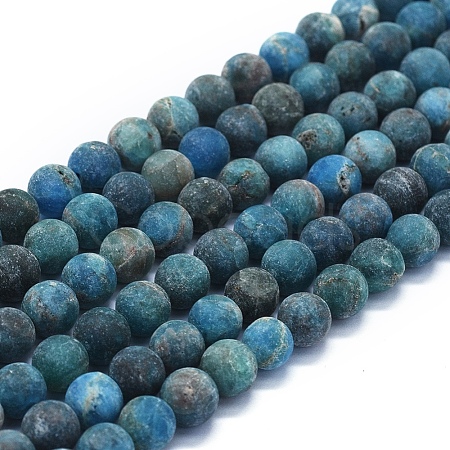 Natural Apatite Beads Strands G-E561-03-8mm-1