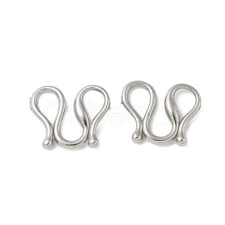 304 Stainless Steel S-Hook Clasps STAS-L300-003A-P-1