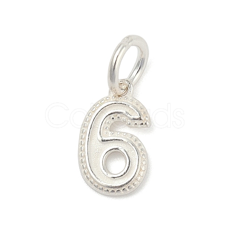 Number Series 925 Sterling Silver Charms STER-Q002-01G-1