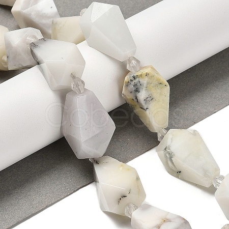 Natural White African Opal  Beads Strands G-NH0005-B11-01-1