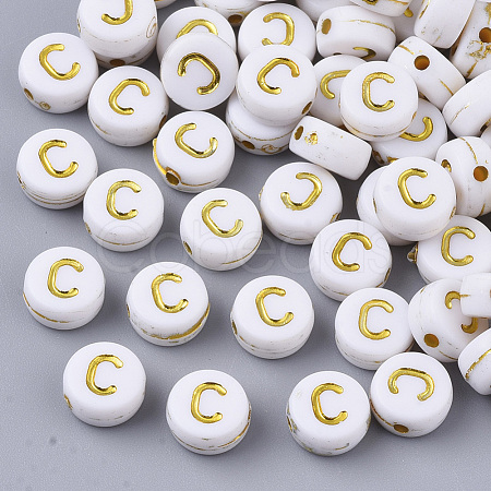 Plating Acrylic Beads PACR-R242-01C-1