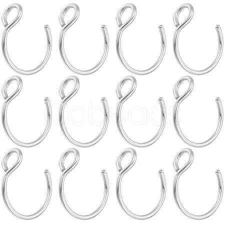 30Pcs 304 Stainless Steel Clip on Nose Ring Findings STAS-BBC0003-95P-1