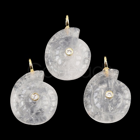 Natural Quartz Crystal Pendants G-H353-02G-01-1
