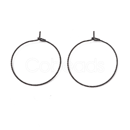 Ion Plating(IP) 316 Surgical Stainless Steel Hoop Earrings Findings STAS-D183-02EB-02-1
