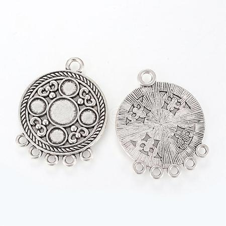 Tibetan Style Alloy Chandelier Component Link Cabochons Settings TIBE-S302-18AS-LF-1
