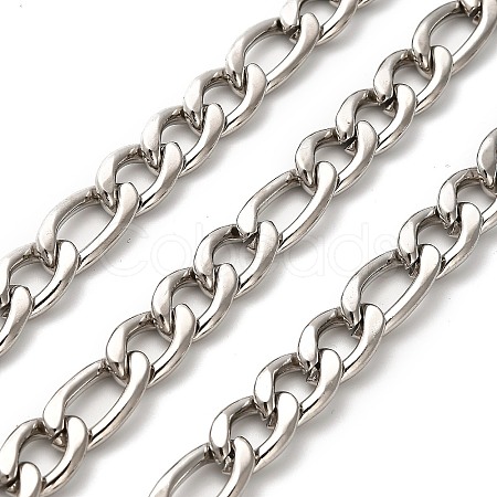201 Stainless Steel Figaro Chains CHS-A016-70P-A-1