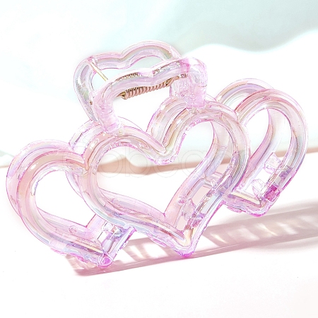 Heart Resin Claw Hair Clips PW-WGE4227-05-1