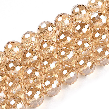 Electroplate Glass Bead Strands EGLA-R041-10mm-09-1