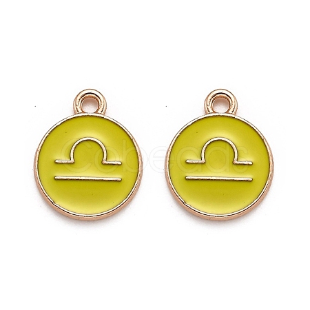 Alloy Enamel Pendants ENAM-S124-01B-14K-1
