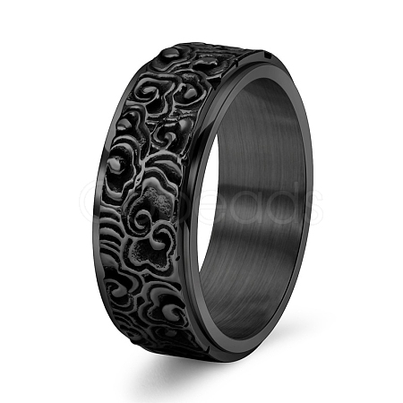Rotatable Tainless Steel Finger Ring PW-WG99EDB-21-1