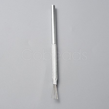 Iron 7-Pin Feather Wire Brush Texture Tool LS-TOOL-WH0134-73S-1