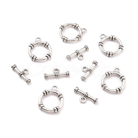 Tibetan Style Alloy Toggle Clasps PALLOY-P267-14AS-1