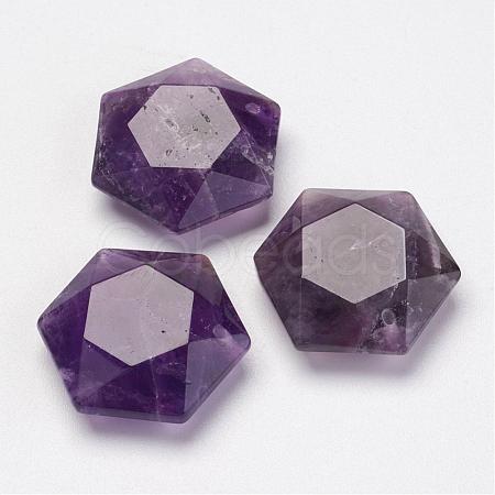 Natural Amethyst Pendants G-P264-02-1