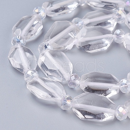 Natural Quartz Crystal Beads Strands G-L519-C-01-1