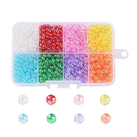 8 Colors Eco-Friendly Transparent Acrylic Beads MACR-X0020-04-4mm-1