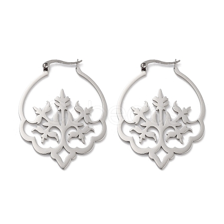 Non-Tarnish 304 Stainless Steel Hoop Earrings EJEW-P271-03P-1