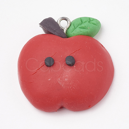 Handmade Polymer Clay Pendants CLAY-T012-05-1