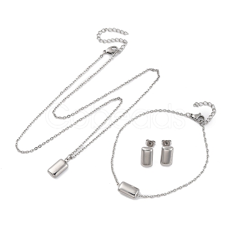304 Stainless Steel Sets SJEW-C004-18P-1