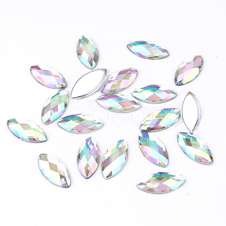 Imitation Taiwan Acrylic Rhinestone Cabochons X-GACR-A021-7x15mm-17-1