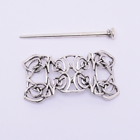 Tibetan Style Alloy Hair Forks OHAR-WH0016-34-1