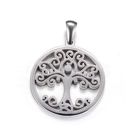 Non-Tarnish 304 Stainless Steel Pendants STAS-P063-07P-1