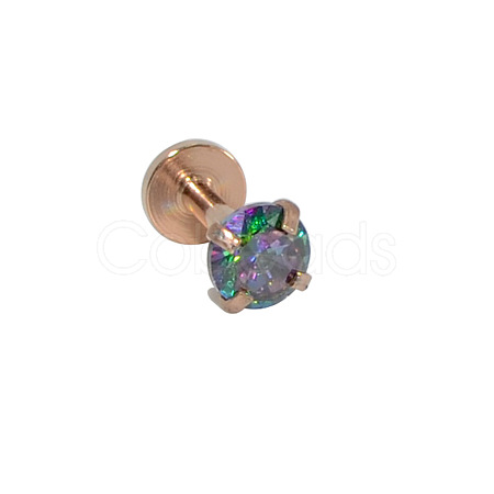 304 Stainless Steel Colorful Synthetic Opal Threadless Labrets For Women Men WGF4990-49-1