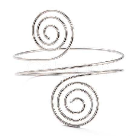 Wire Swirl Spiral Upper Arm Cuff Band AJEW-G033-03P-1