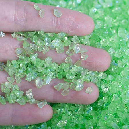 Glass Chip Beads GLAA-WH0033-43X-1