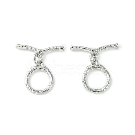 Rack Plating Eco-Friendly Brass Toggle Clasps KK-K330-43P-1
