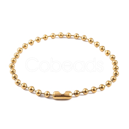 Ion Plating(IP) 304 Stainless Steel Ball Chain Necklaces for Women NJEW-G135-01B-G-1