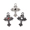 Alloy Pendant with Enamel, Cross, Mixed Color, Mixed Color, 55.5x38.5x5mm, Hole: 5.5mm